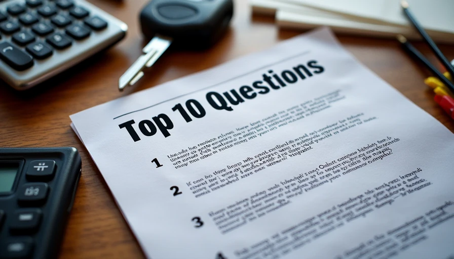 list of 10 best questions to ask before visiting car lot